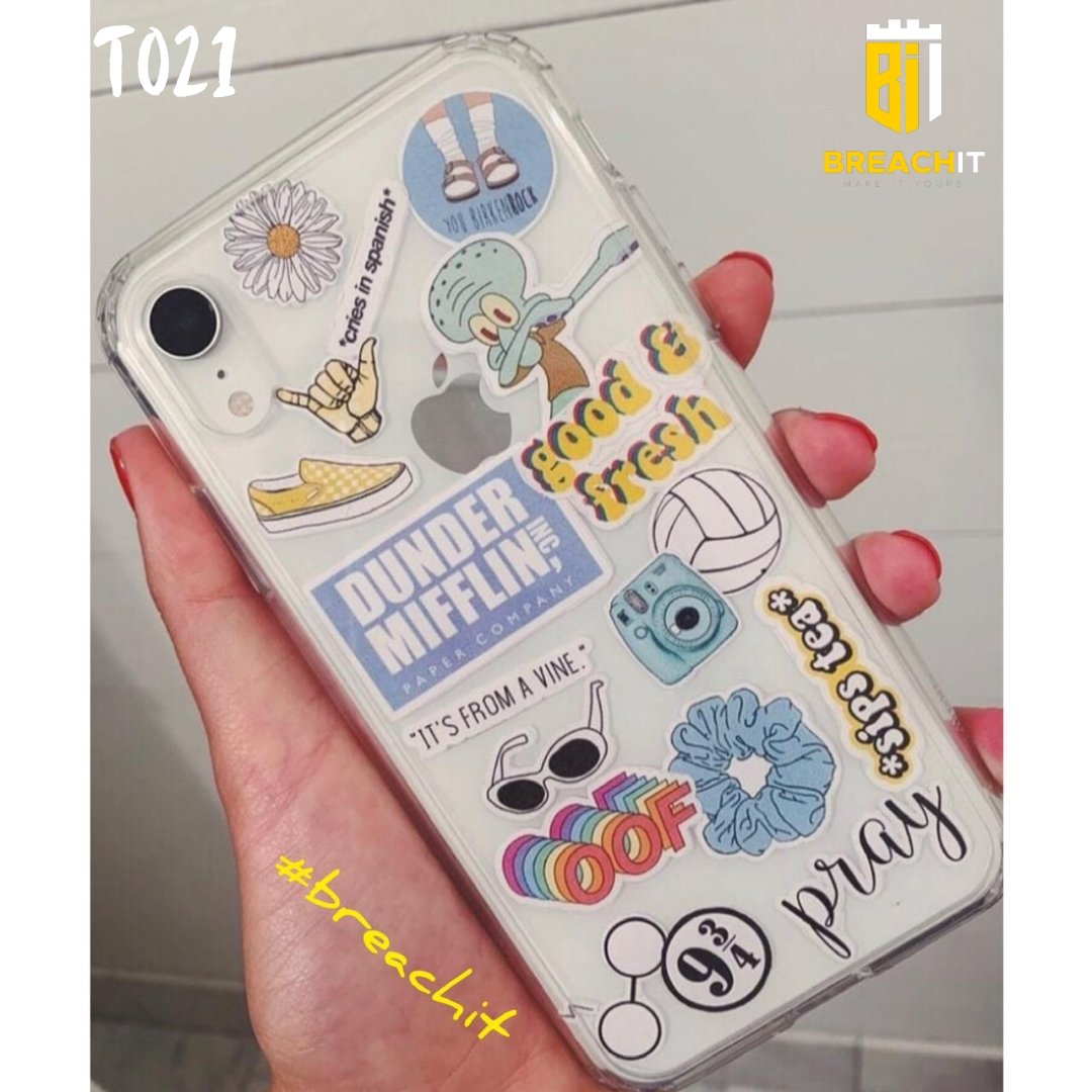 T021 Stickers Transparent Design Mobile Case - BREACHIT