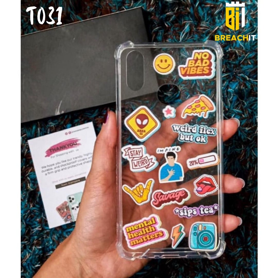 T031 Stickers Transparent Design Mobile Case - BREACHIT
