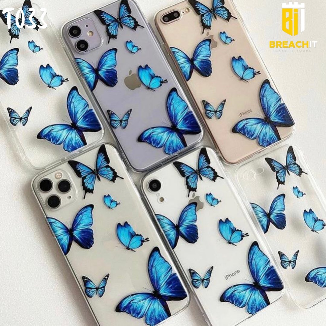 T033 Butterflies Transparent Design Mobile Case - BREACHIT