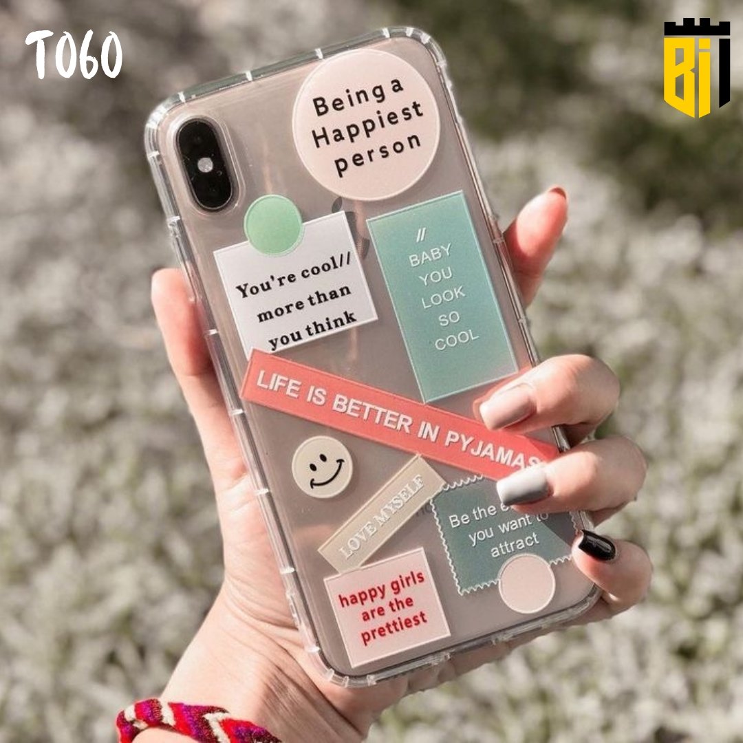 T060 Stickers Transparent Design Mobile Case - BREACHIT