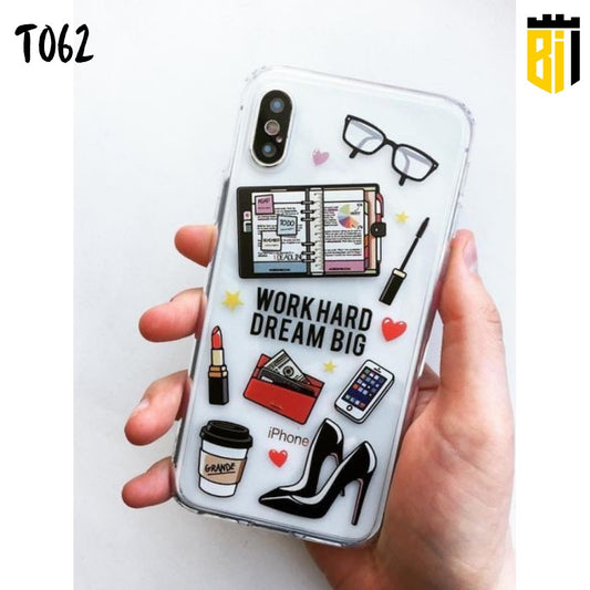 T062 Stickers Transparent Design Mobile Case - BREACHIT