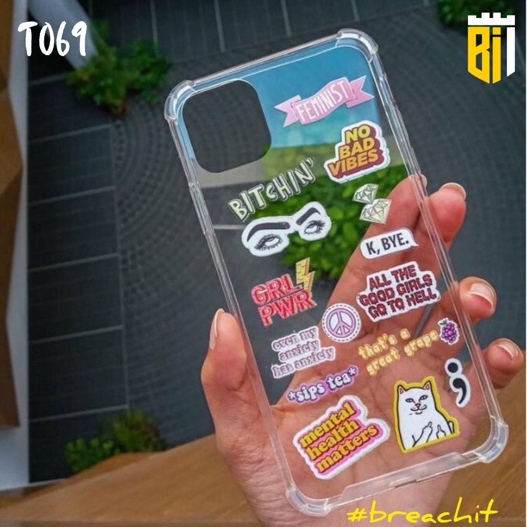 T069 Stickers Transparent Design Mobile Case - BREACHIT