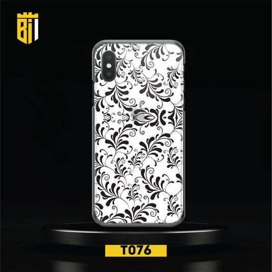 T076 Floral Transparent Design Mobile Case - BREACHIT
