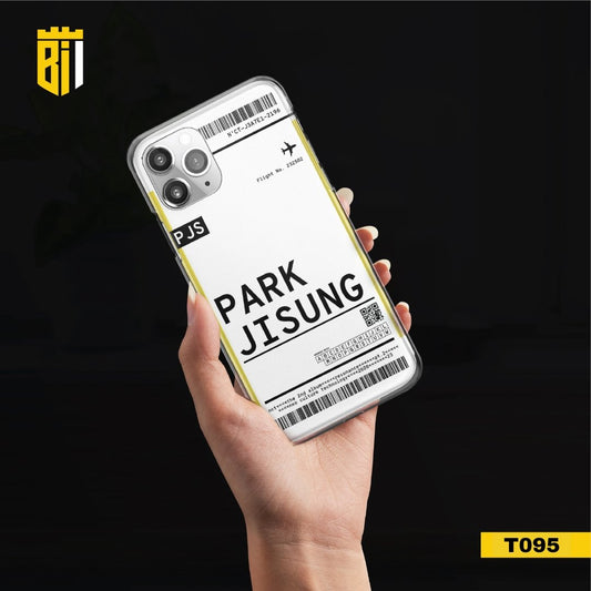 T095 Park Jisung Boarding Pass Transparent Design Mobile Case - BREACHIT