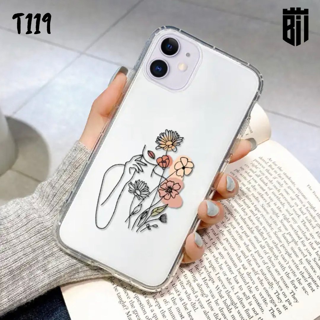 T119 Girl Art Transparent Design Mobile Case - BREACHIT