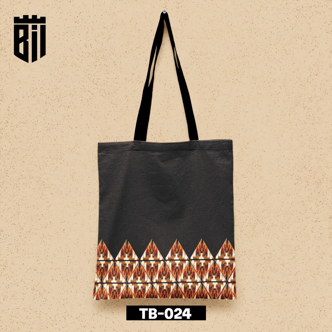 TB024 - Brown Pattern Tote Bag - BREACHIT