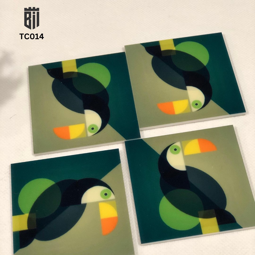 TC014-Macaw Tropical Tea Coaster - BREACHIT