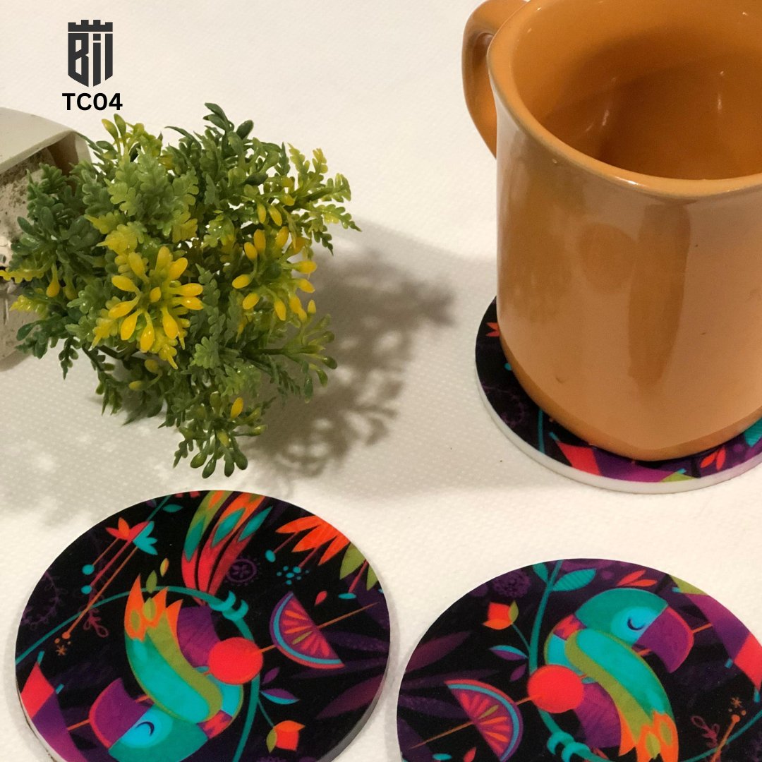 TC04 - Fluttering Feather Tea Coaster - BREACHIT