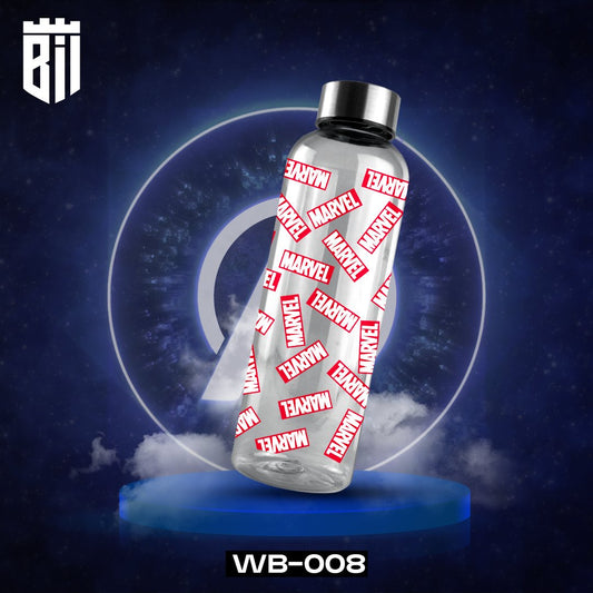 WB-008 - Marvel Printed Glass Water Bottle - BREACHIT