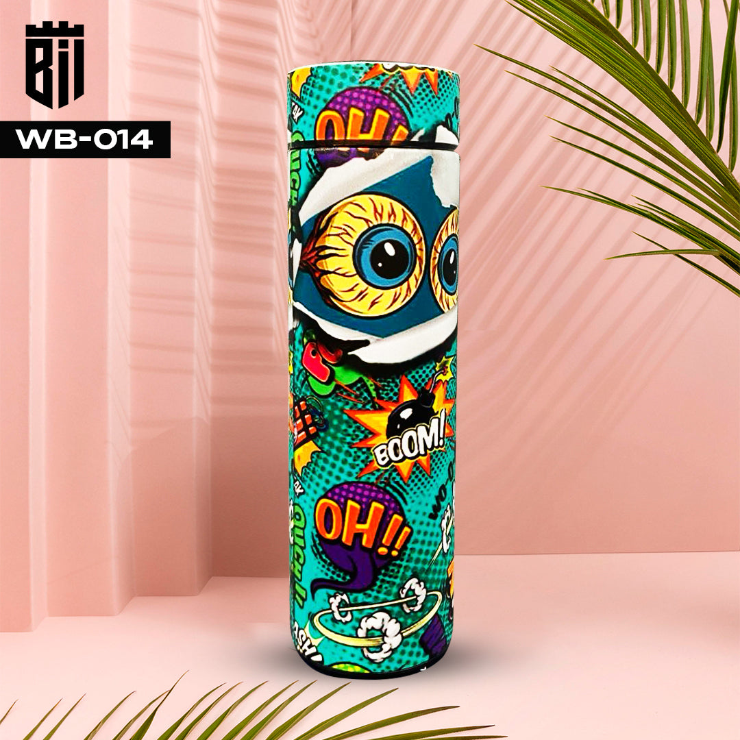 WB-014 - Comic Printed Temperature Water Bottle - BREACHIT